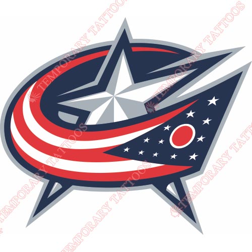 Columbus Blue Jackets Customize Temporary Tattoos Stickers NO.124